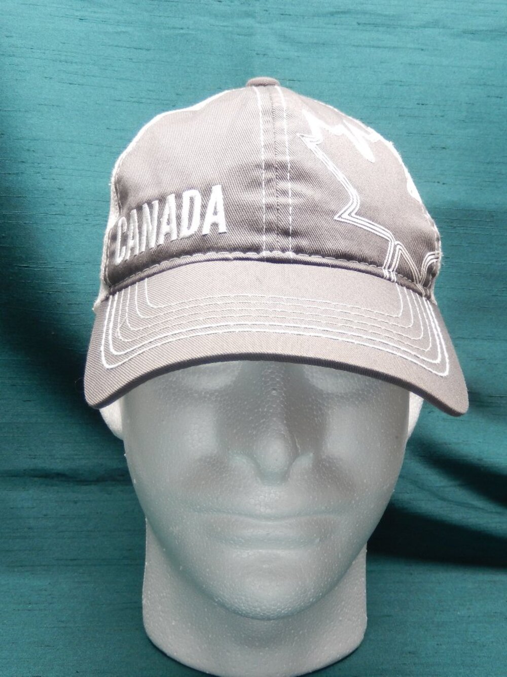 Cabela's Canada Strap Back Gray and White Baseball Cap